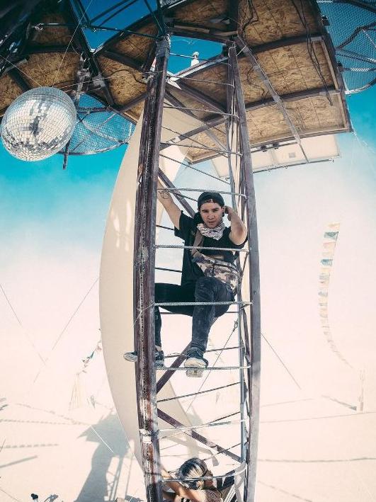 American DJ Skrillex at the 2016 Burning Man Festival in the Black Rock Desert, Nevada. Picture: Instagram
