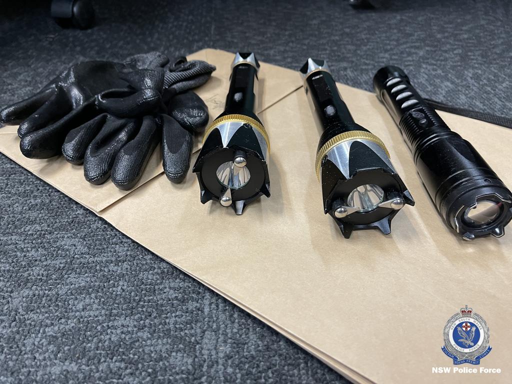 Tasers were allegedly seized during the raids. Supplied: NSW Police