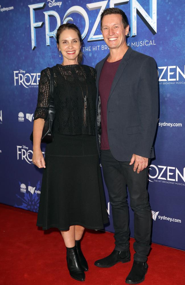 Tasma Walton and Rove McManus at the Frozen Opening night held at the Capitol Theatre in Sydney. Picture: Christian Gilles