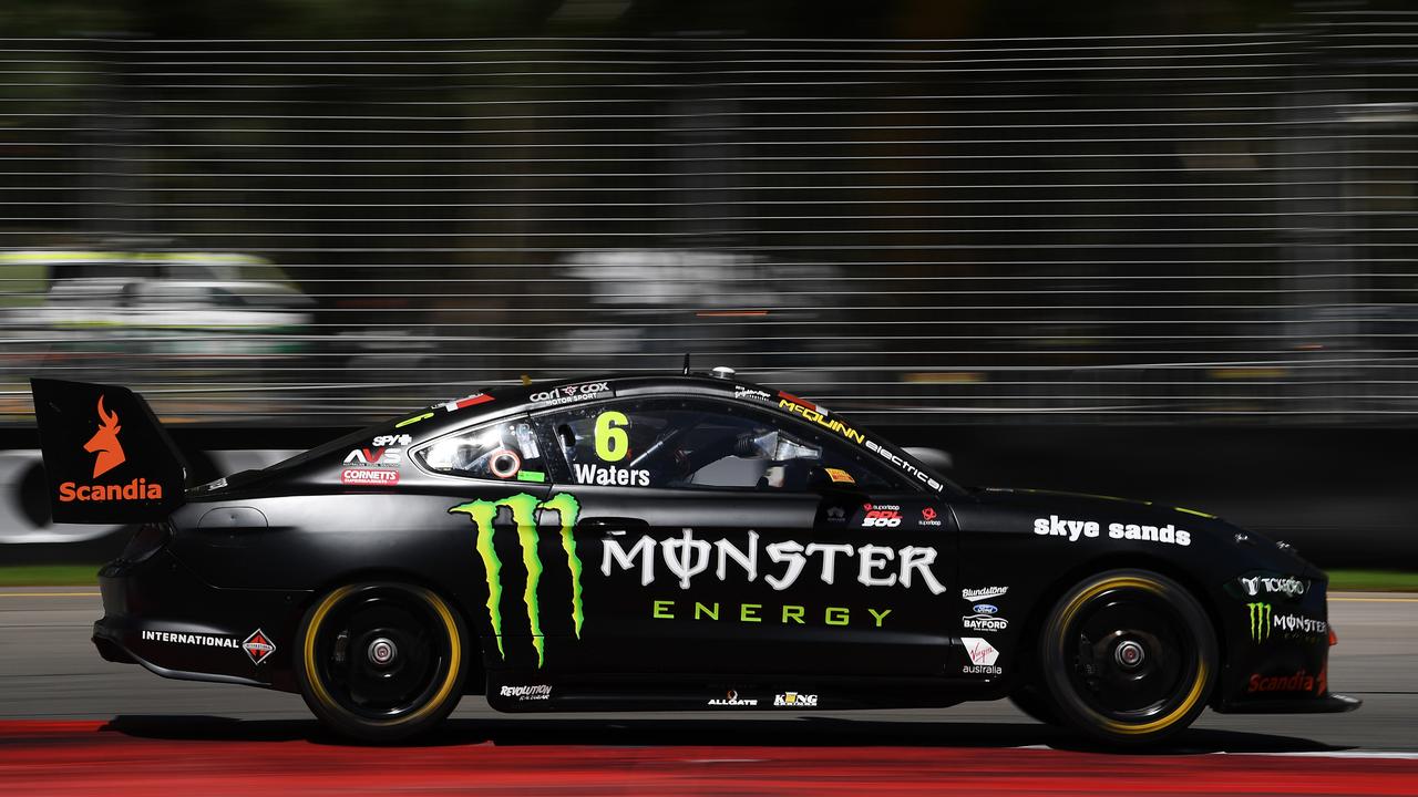 Cameron Waters drives the Monster Energy Racing Ford Mustang during the Adelaide 500 Race 2. Picture: Daniel Kalisz/Getty Images