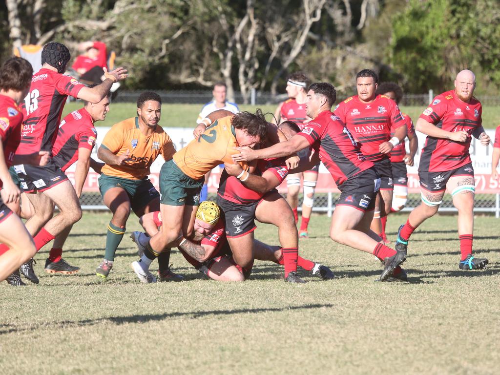 GCDRU grand final rematch, round 9. Surfers Paradise Dolphins v Griffith Uni Colleges Knights. June 8 2024, picture: Richard Gosling