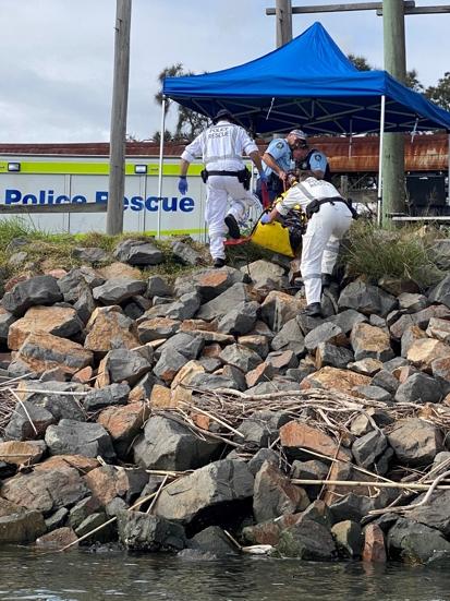 A diver’s body and 50 kgs of cocaine were found in the port. Picture: NSW Police