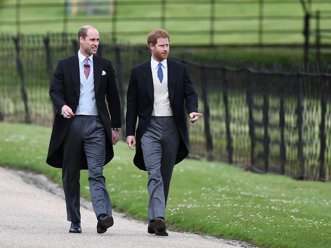 The brothers walk to the church.