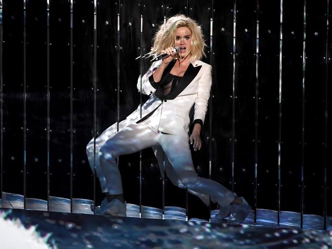 Katy Perry performs onstage during The 59th GRAMMY Awards at STAPLES Center on February 12, 2017 in Los Angeles, California. Picture: Getty