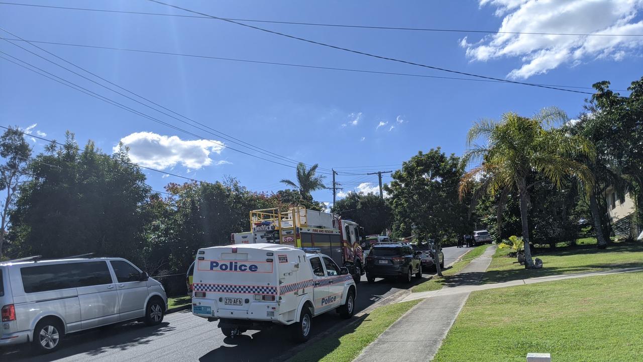 There was a heavy police presence in the area. Picture: Alex Treacy