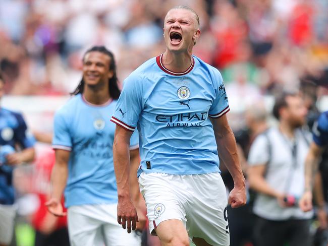 Manchester City collected its second major piece of silverware for the season by winning the FA Cup. Picture: James Gill/Danehouse/Getty Images