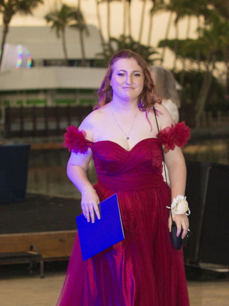 Stephanie Cooper among the arrivals at the Southport State High school formal held at Sea World. Picture: Glenn Campbell