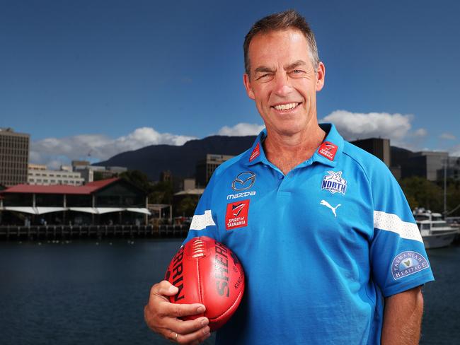 Alastair Clarkson coach of North Melbourne Football Club in Hobart ahead of the 2023 AFL season. Picture: Nikki Davis-Jones