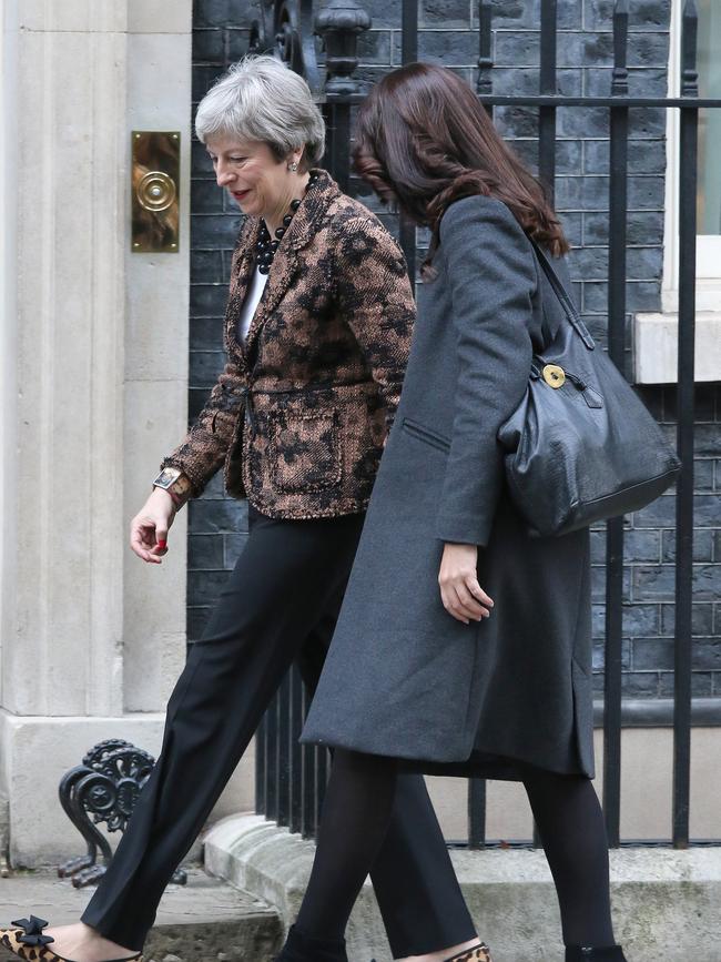 The women enter No. 10 for talks. Picture; Matrix. 