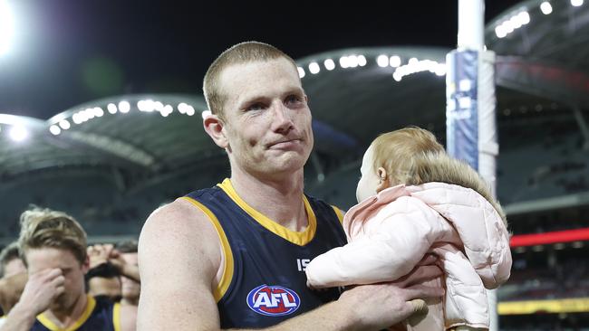 Former Crow Sam Jacobs will forever be loved by Crows fans despite joining GWS during the 2019 AFL trade period . Picture: Sarah Reed