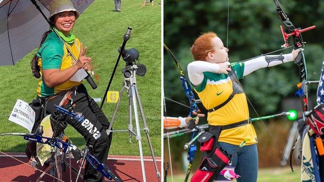 (L-R) Para archers Imalia Oktrininda and Matilda Mobbs will line up at Sydney Olympic Park from 27 May, 2023. Picture: Supplied.