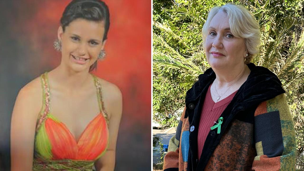 Georgia Bourke (left) died in 2014 due to a brain aneurysm, with her mother Mary Bourke (right) explaining how her daughter became an organ donor after her death. Picture: ABC News/Sam Turner