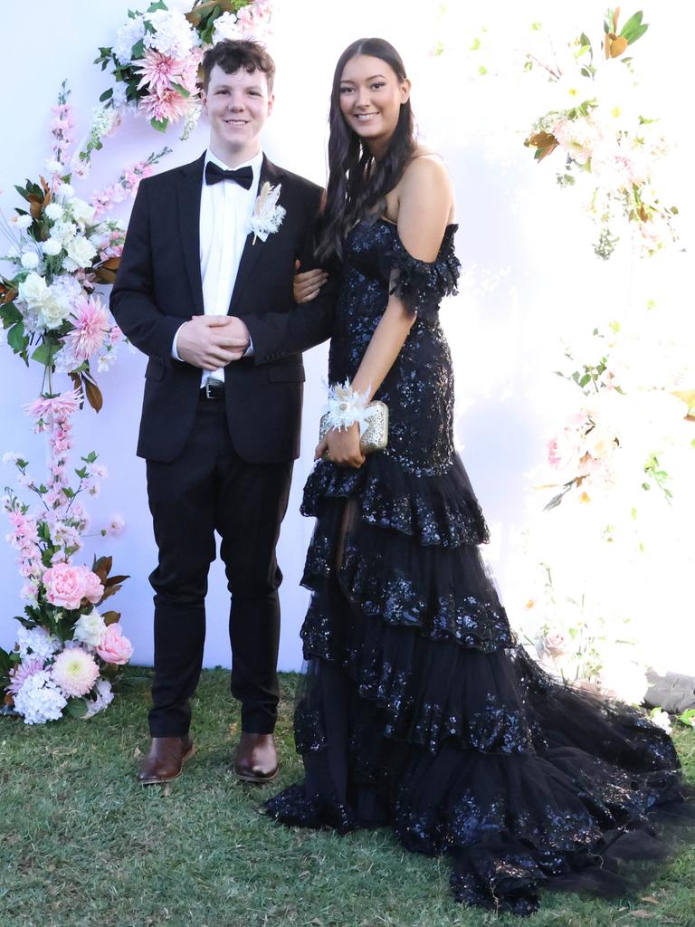 Eva with formal partner at the 2024 St Ursula's College formal.