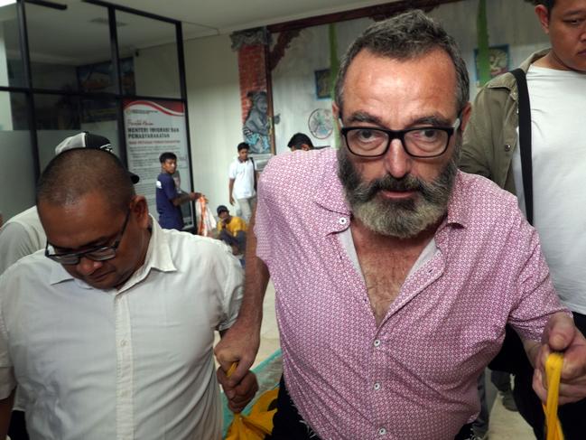 Australian Michael Le Grand released from Kerobokan jail in Bali. Picture: Dicky Bisinglasi