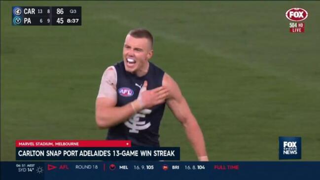 Electric Carlton Blues triumph over Port Adelaide