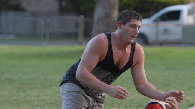 Dane Vogel at a training with Norths. Photo Tony Martin / Daily Mercury 170211/438