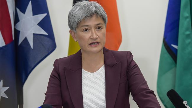 Foreign Minister Penny Wong is in Adelaide on Friday, announcing funding to UNRWA would resume. Picture: RoyVphotography