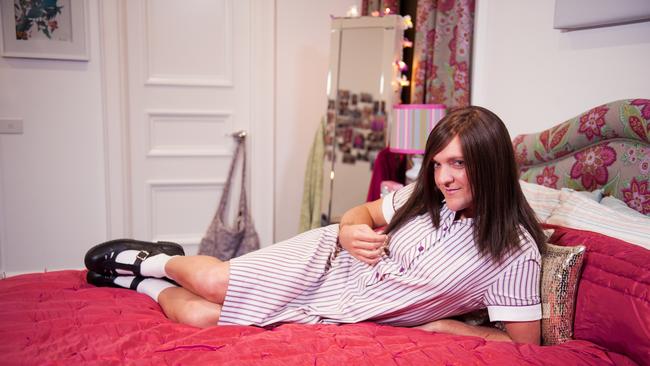 Chris Lilley as his famous character Ja'mie King. Picture: News Corp