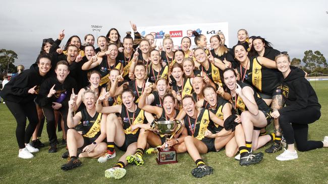 LOW Res file . 2021  Statewide Super Women’s League Premiers , Glenelg Football Club . Picture: SANFL