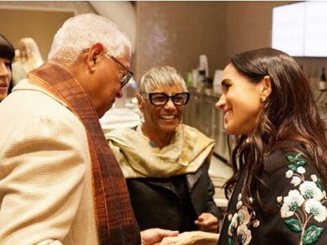 Meghan Markle talks to a guest at an event in Los Angeles. Picture: Instagram