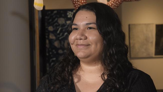 Museum and Art Gallery of the NT Aboriginal Art and Material Culture Curator Rebekah Raymond said this year's National Aboriginal and Torres Strait Islander Art Awards exhibition was incredible. Picture: Sierra Haigh