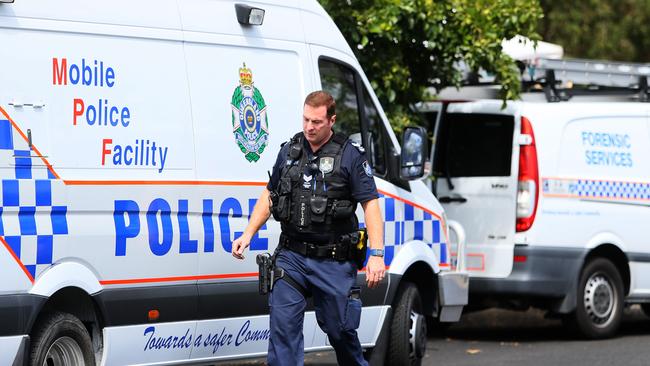 Police were still at the scene this afternoon, with police divers and SES personnel also called in. Picture: AAP/Richard Waugh