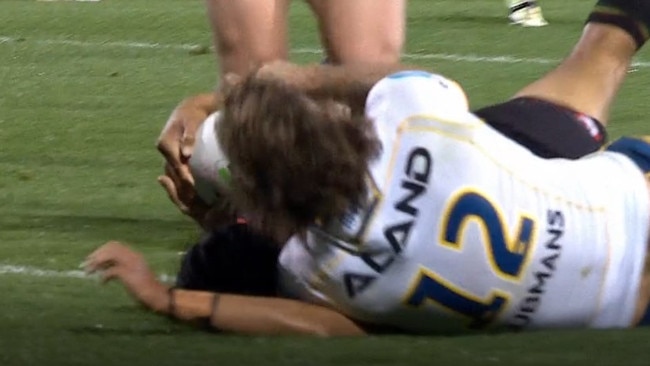 It was an unfortunate moment. Photo: Fox Sports