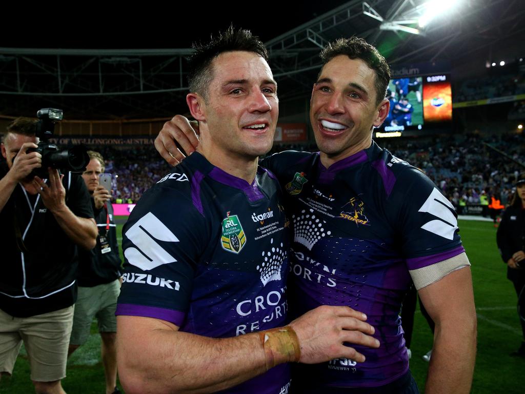 Cooper Cronk has confirmed that his former Storm and Maroons teammate Billy Slater is in the running to coach Queensland. Picture: Adam Head