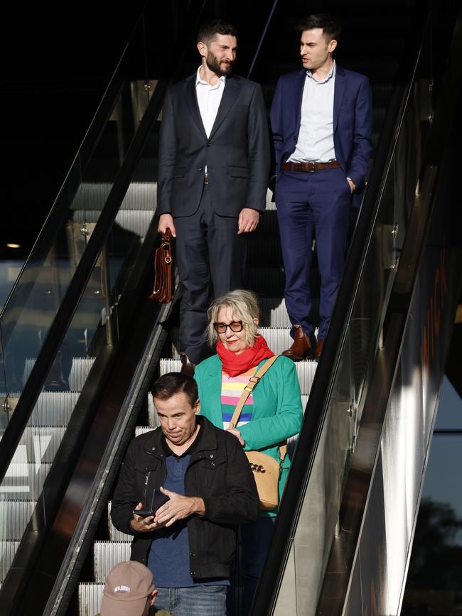 Members leaving Royal Randwick after the vote on whether to sell Rosehill. Picture: Jonathan Ng