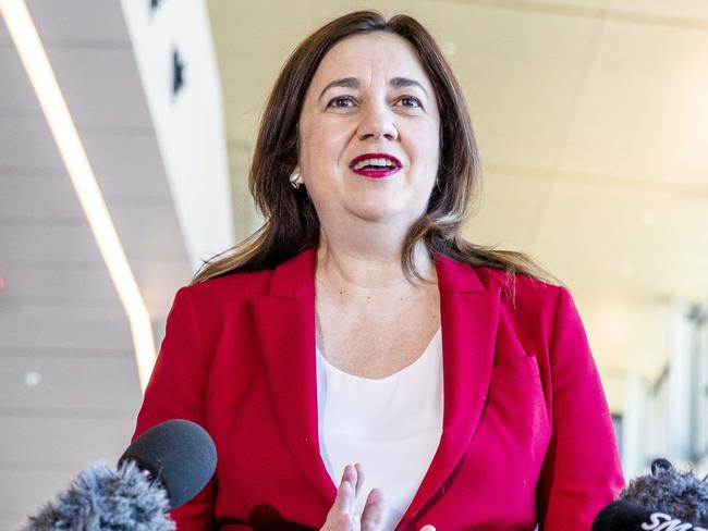 Premier Annastacia Palaszczuk at COVID press conference at Pinkenba COVID Vaccination Hub, Brisbane International Cruise Terminal, Thursday, September 23, 2021 - Picture: Richard Walker