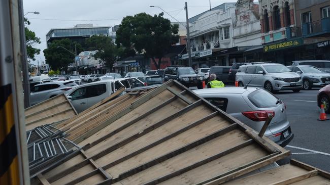 Three vehicles were struck by the barrier. Picture: Shaun Viljoen