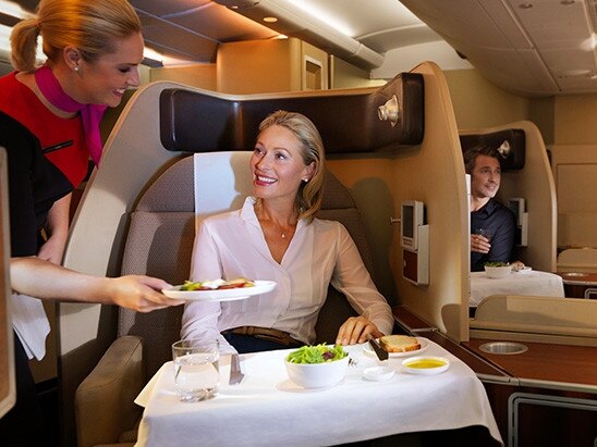 Life in first class on a Qantas A380. Picture: Qantas