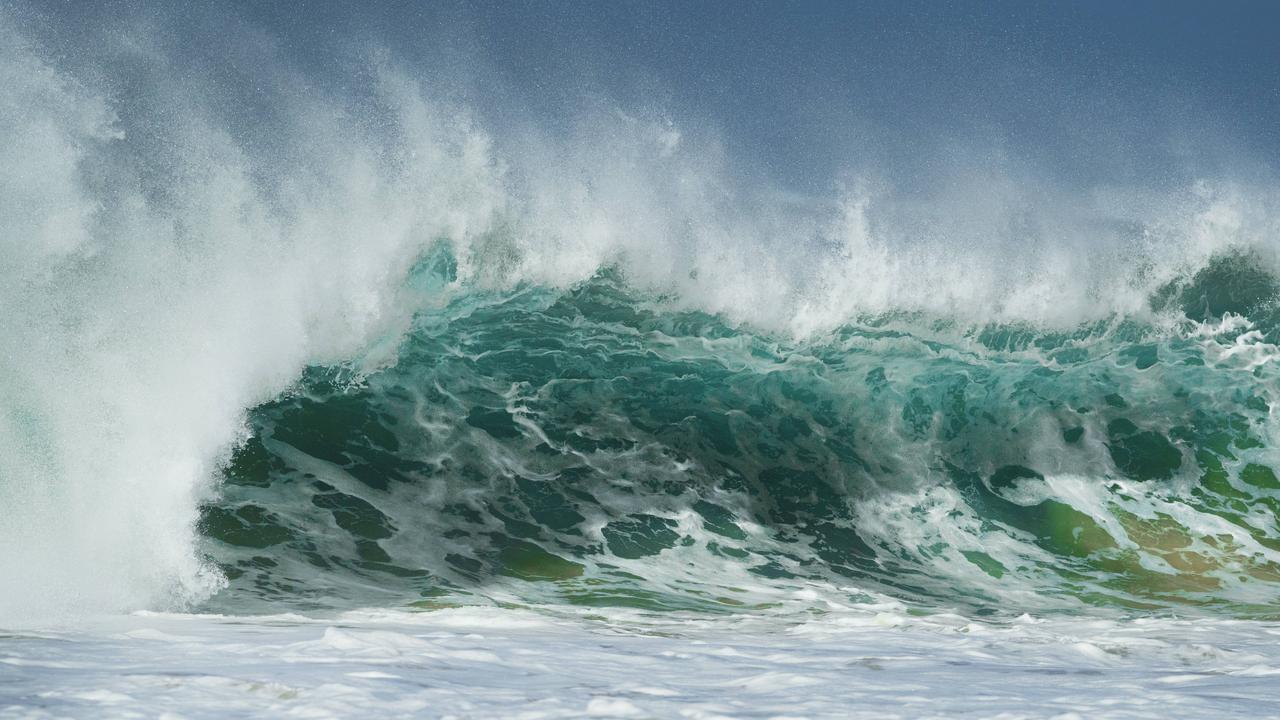 Large waves at Mooloolaba as swell from Cyclone Oma impacts the Sunshine Coast. Picture: Lachie Millard