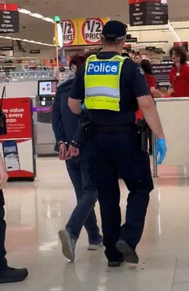 One woman was arrested at Bay St on Tuesday.