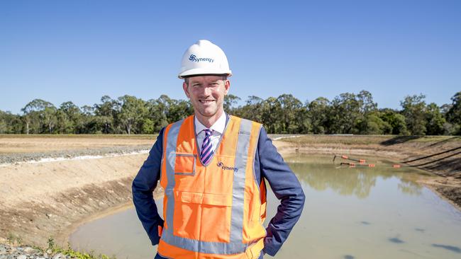 Transport and Main Roads Minister Mark Bailey visiting the Gold Coast’s new $10.3 million Coomera Dredged Sediment Management Facility. Picture: Jerad Williams