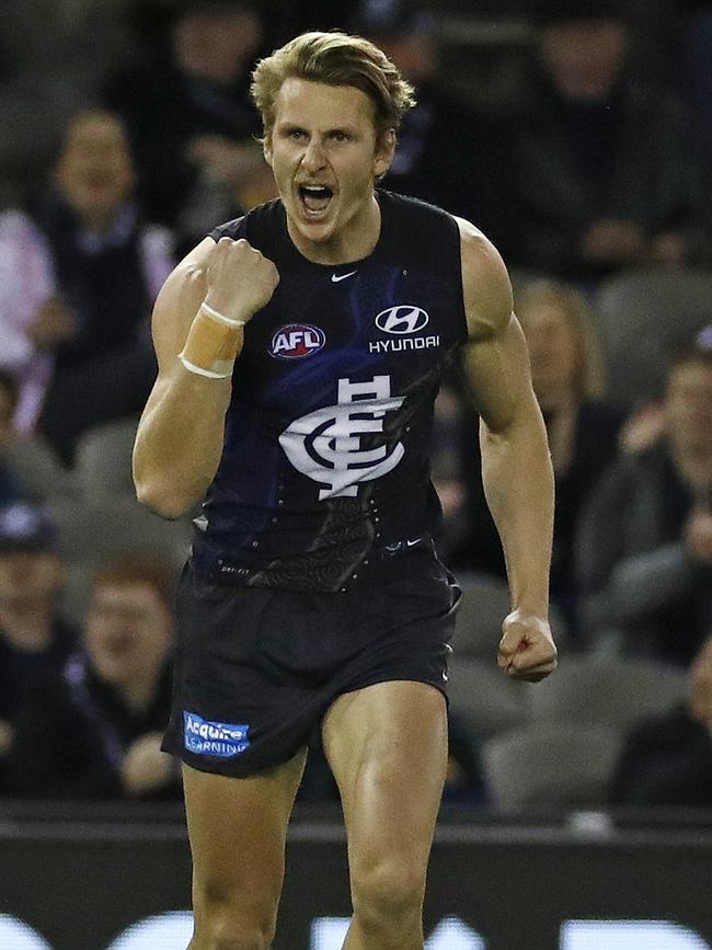 Daniel Gorringe in action for Carlton. Picture: George Salpigtidis