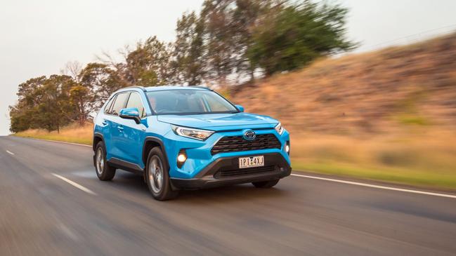 Hybrid sales boomed in Australia thanks in part to the new Toyota RAV4 Hybrid. Picture: Thomas Wielecki.