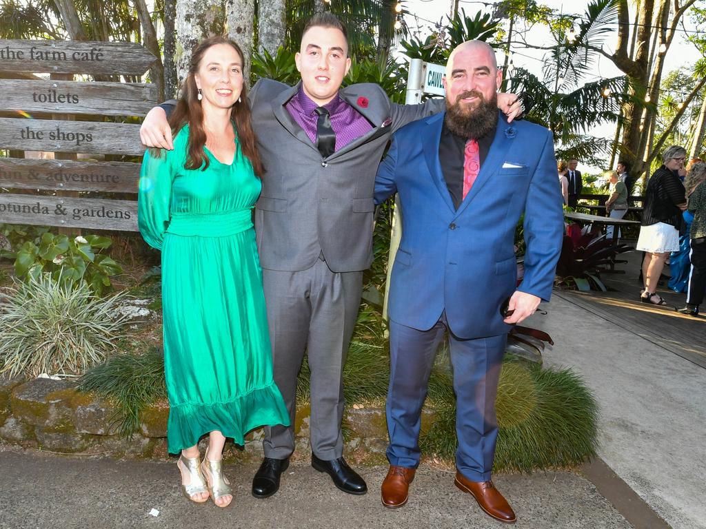 Lismore High Year 12 Formal 2022: Josh Brown with his Dad Josh Snr and Violet McDonald.