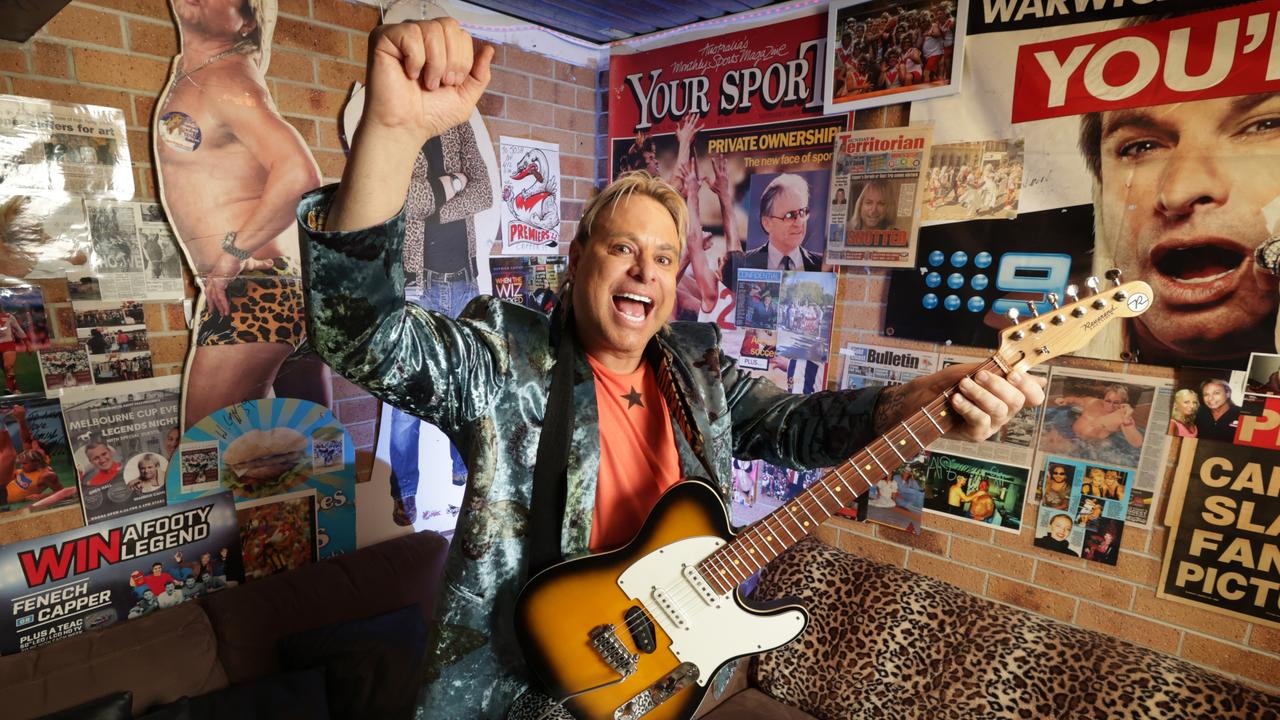 Warwick Capper rocks into his 60th birthday in the Caper Cave at home. Picture: David Caird