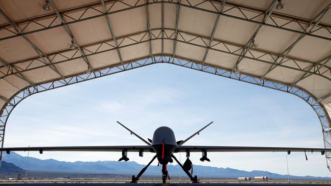 An MQ-9 Reaper at Creech Air Force Base in Nevada. Picture: Isaac Brekken/Getty/AFP