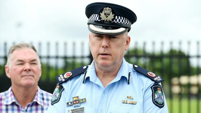 Acting Assistant Commissioner for the Northern Police Region, Chris Hodgman provides an update on Stage 1 of the new Kirwan Police Complex. Picture: Shae Beplate.