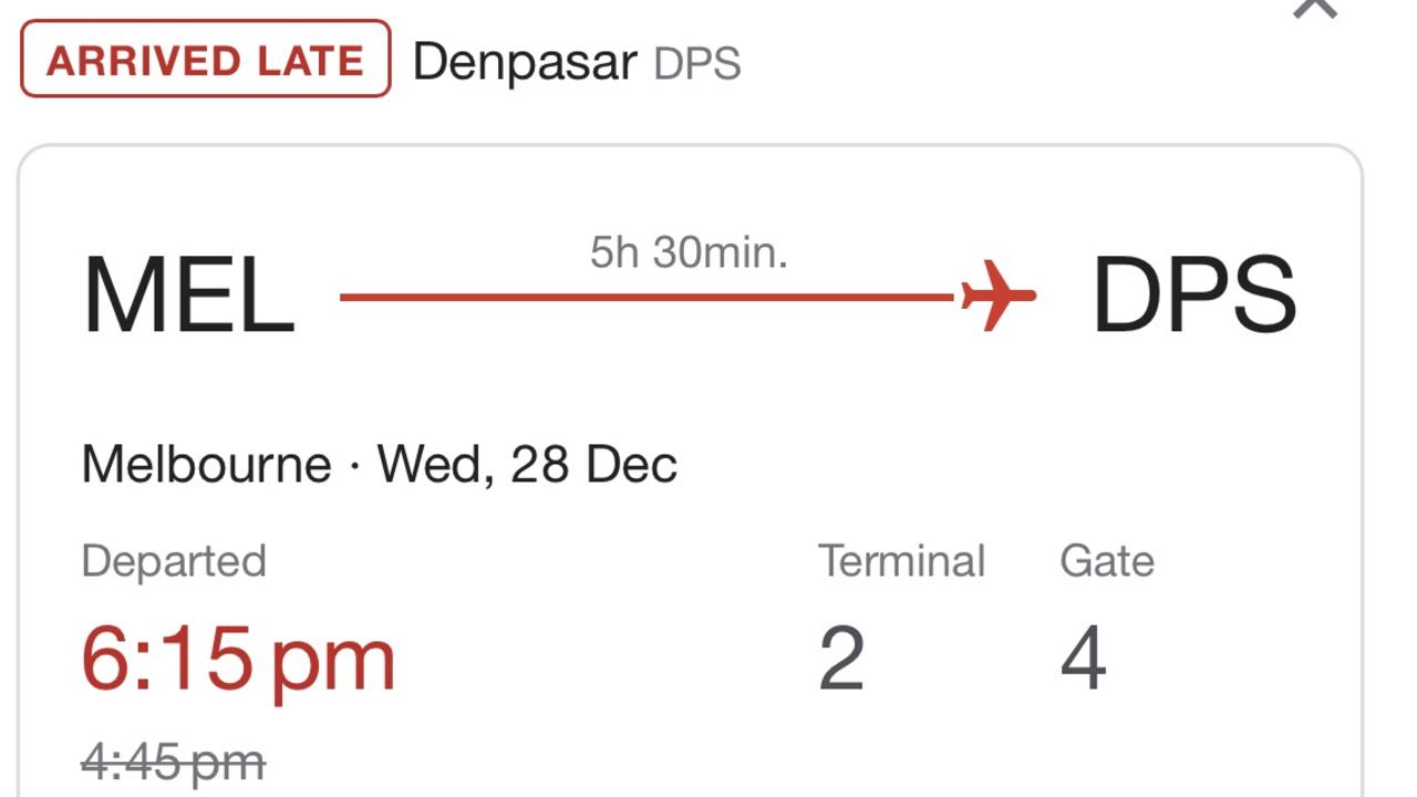 The replacement flight on Wednesday afternoon was delayed to 24 hours after the original flight was scheduled.