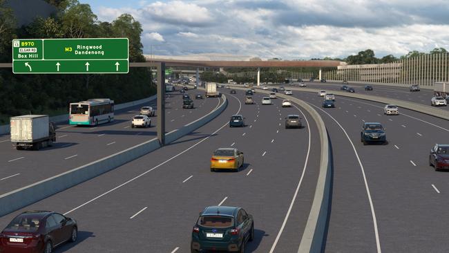 North East Link will carry up to 135,000 cars a day. Picture: Supplied.