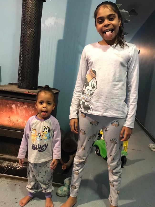 The couple’s daughters Isla, 2, and Jayda, 10, fell sick with Covid. Picture: Supplied