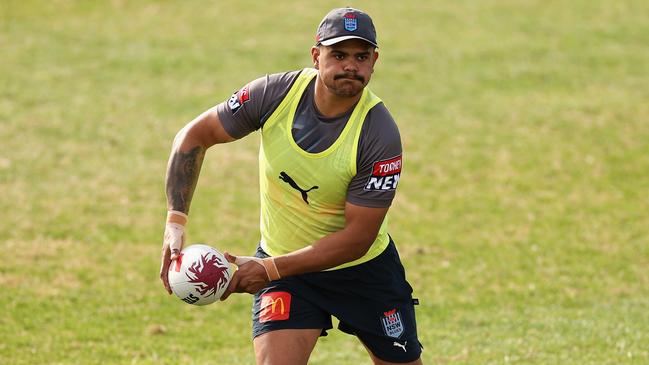 The Maroons cannot afford defensive lapses as they prepare to confront Blues sensation Latrell Mitchell. Picture: Getty Images