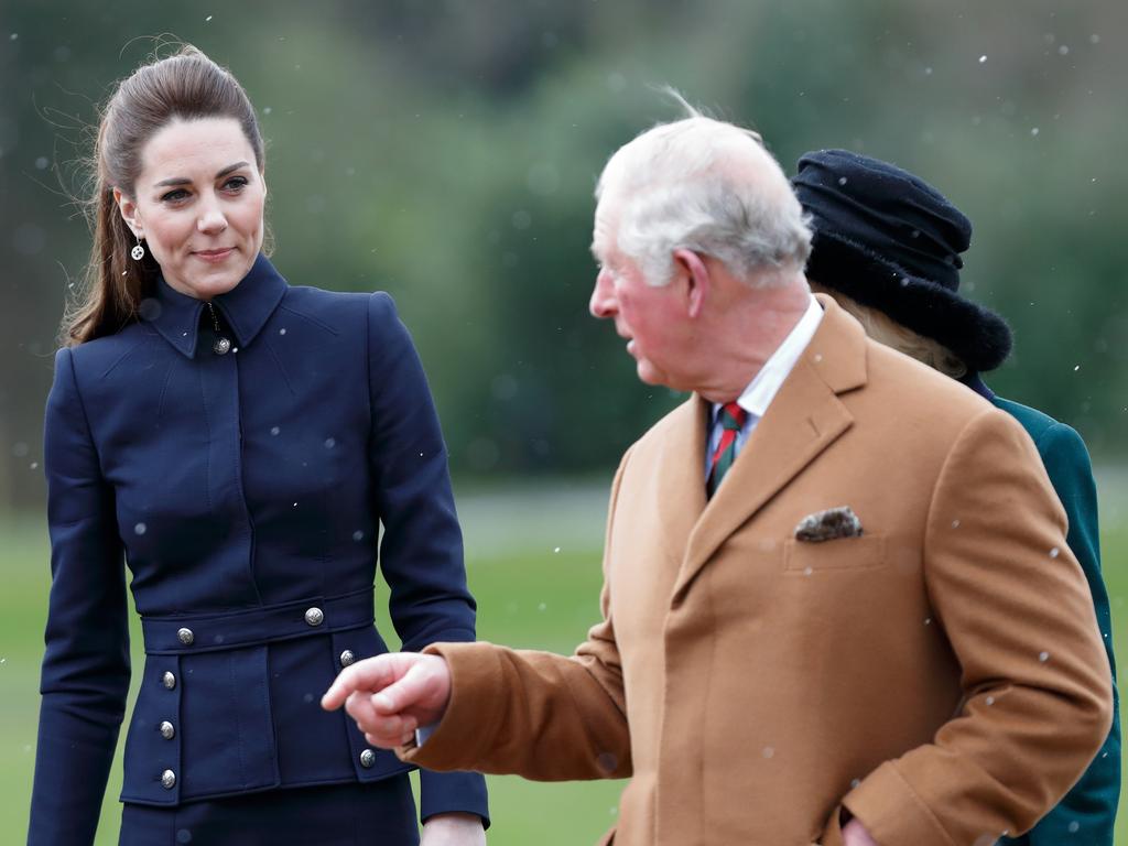 Catherine, Duchess of Cambridge and Prince Charles, Prince of Wales in 2020 before he ascended to the throne as monarch. Picture: Max Mumby/Indigo/Getty Images