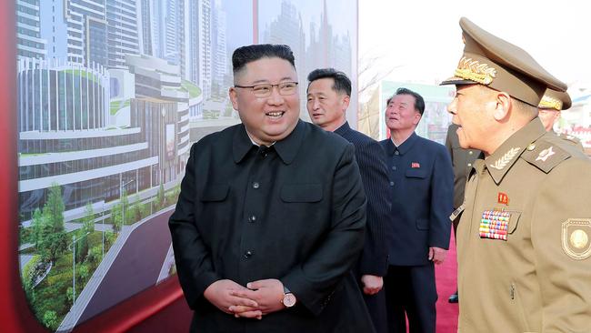 Kim Jong-un in Pyongyang earlier this week. Picture: KCNA via AFP