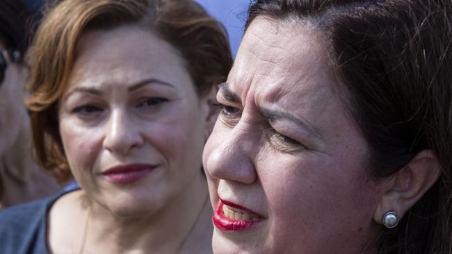 Queensland Premier Annastacia Palaszczuk (right) and Deputy Premier Jackie Trad (left).