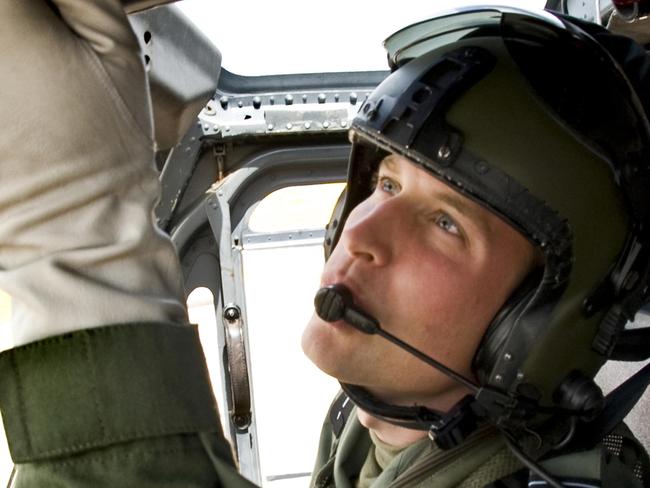 This 2009 picture shows Prince William during his flight training. Picture: AFP