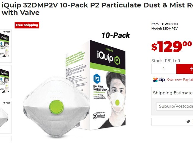 iQuip P2 Mask sold at Sydney Tools.